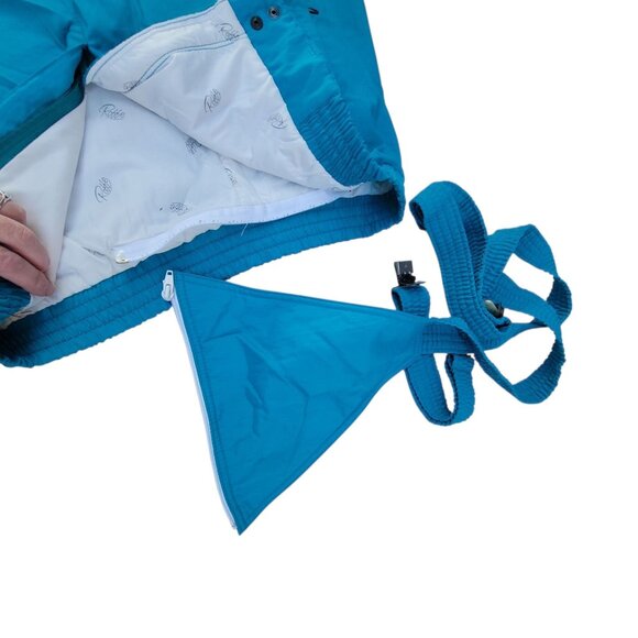 Roffe Mens Vertical Ski Pants M Removable Bib Blue Nylon Aprés Mens Verticle 34 - Picture 4 of 16